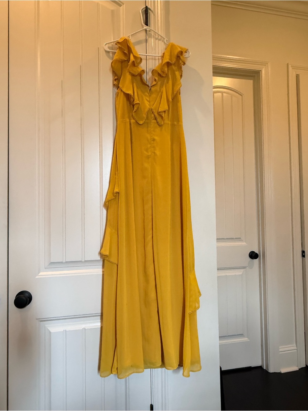 Lulu's Yellow Ruffle Maxi Dress - Picture 7 of 7